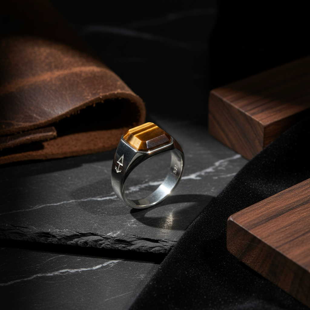 Ring HORUS TIGEREYE | 925 sølv