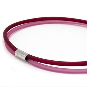 Gummikettchen 2 Lijns roze/fuchsia