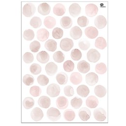 Muursticker met aquarel stippen