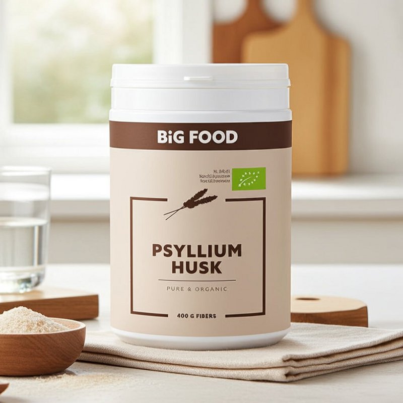 Big Food - Błonnik z łuski psyllium, czysty i organiczny - 400 g
