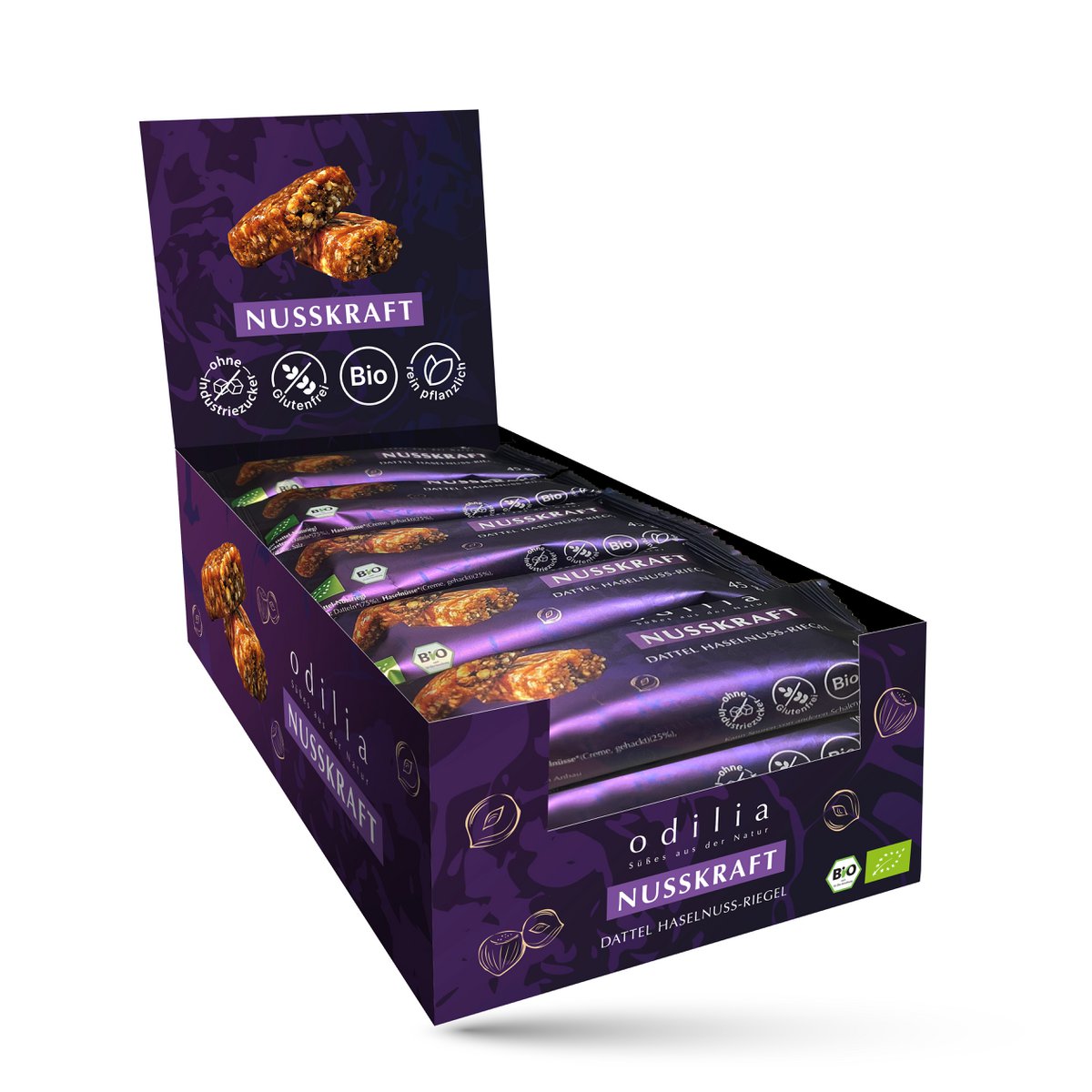 Nusskraft organic date hazelnut bars