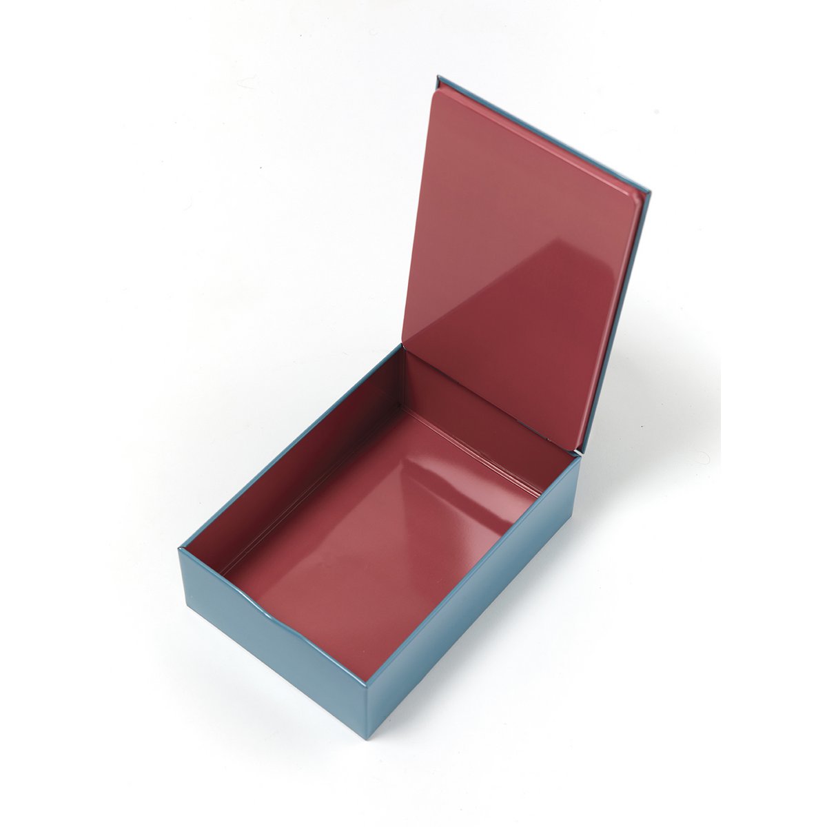 Lampaman rectangular metal tin box