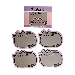 Pusheen the Cat Set of 4 Shaped Cork Coasters