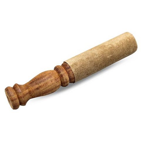 Klankschaalstok met beige suède