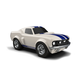 Lille racerbil Ford Mustang beige legetøjsbil