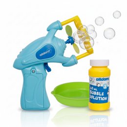 Pistolet à bulles avec hélice, comprenant 60 ml de liquide à bulles et un bol, 2 assortis