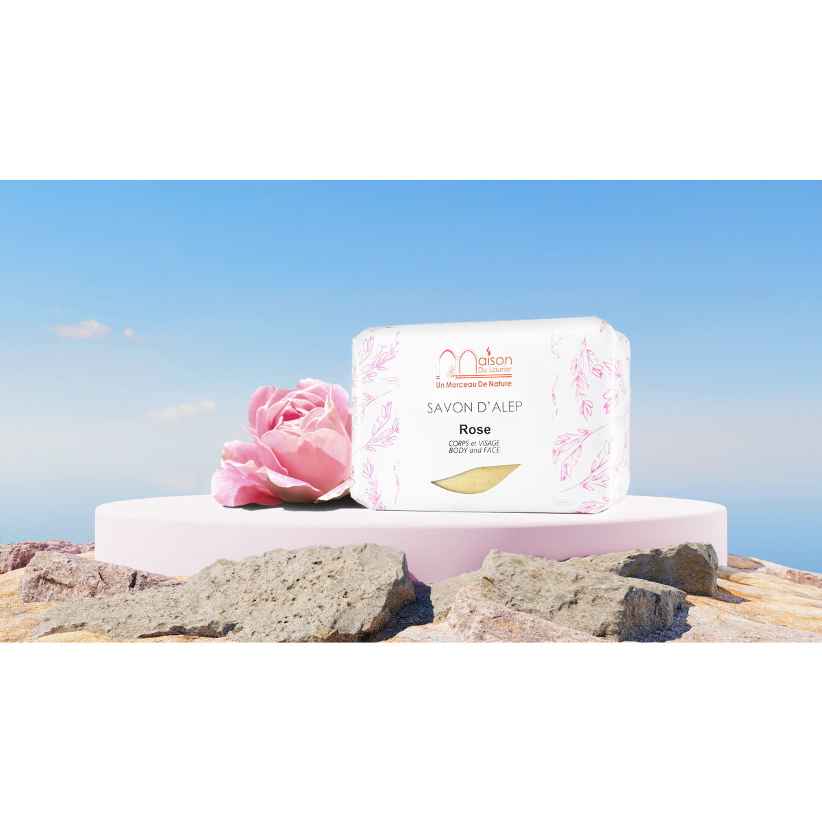 Aleppo zeep met rozengeur 100g