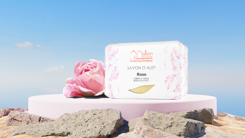 Aleppo-Seife mit Rosenduft 100g