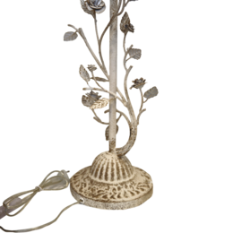 Rosenlampe mit Eisenlampenschirm H 84x34 cm