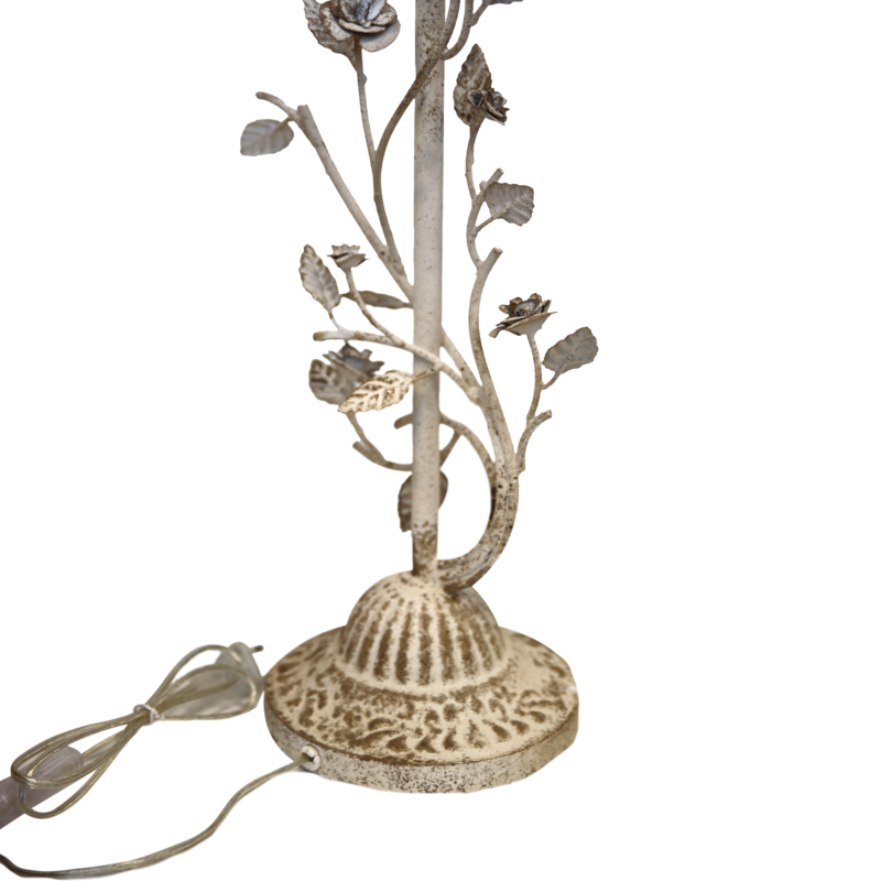 Rosenlampe mit Eisenlampenschirm H 84x34 cm
