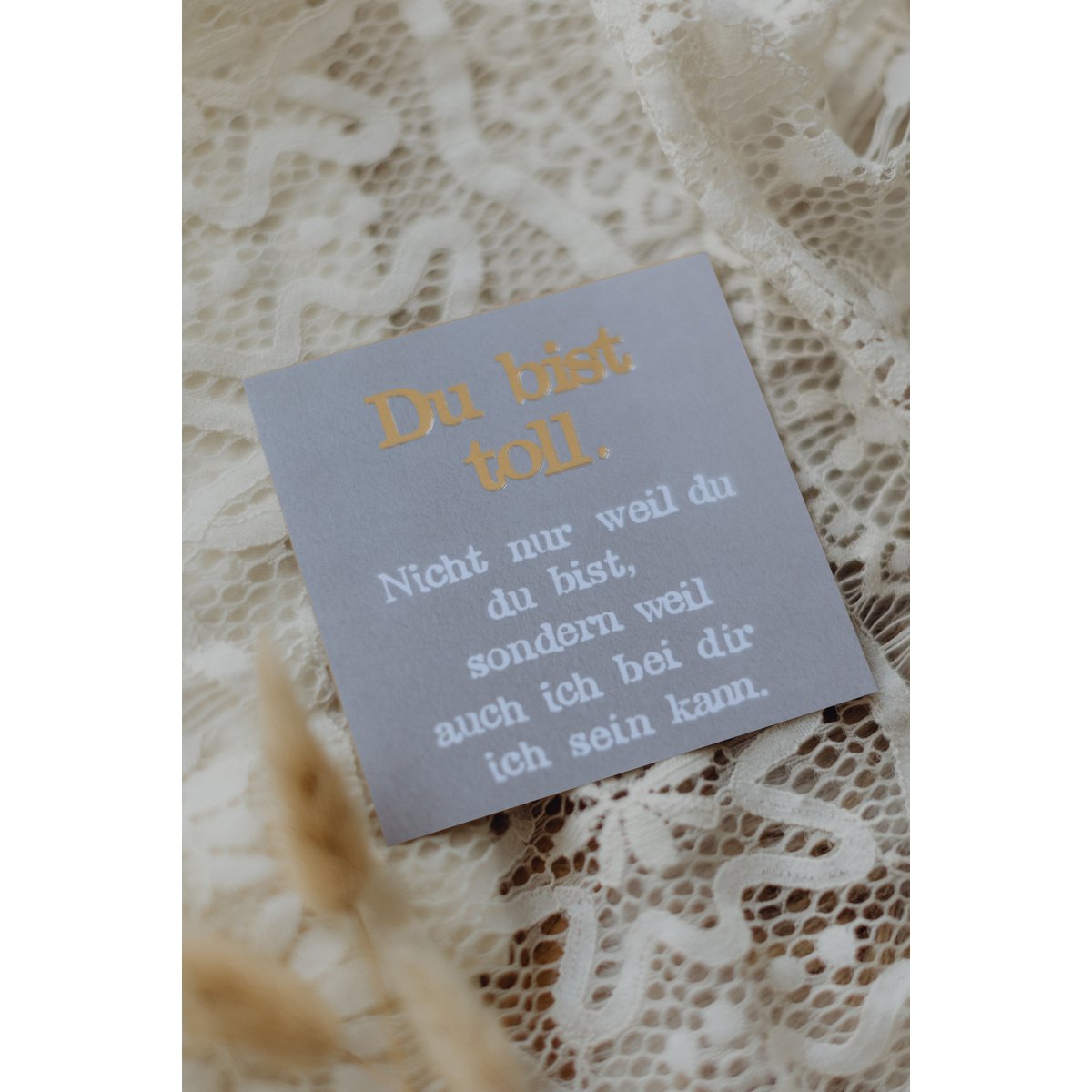 Stamped Postcard "Du bist toll"