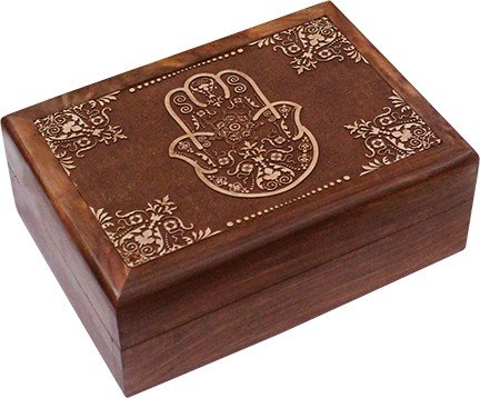 HOLZBOX LASERGRAVIERTE FATIMA HAND 5X7"