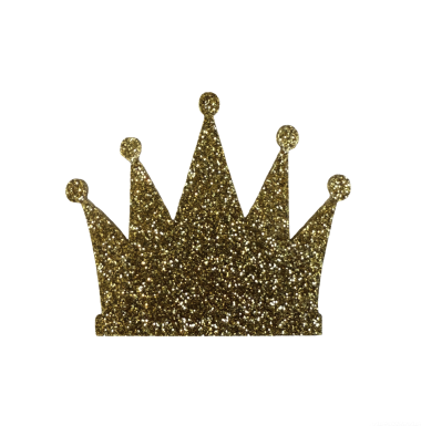 Element Acrylic Crown Gold Glitter