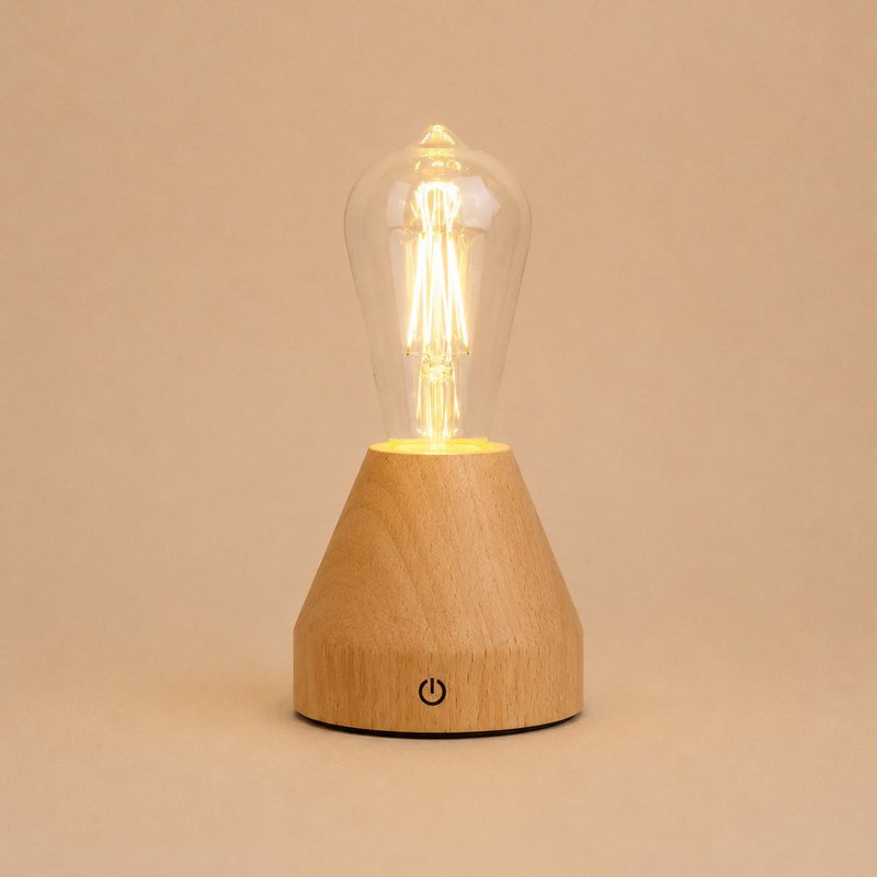 Zavi Lichtbruine oplaadbare tafellamp