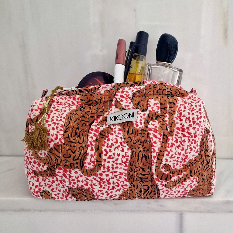 sac cosmétique fait main "h.Leopard"