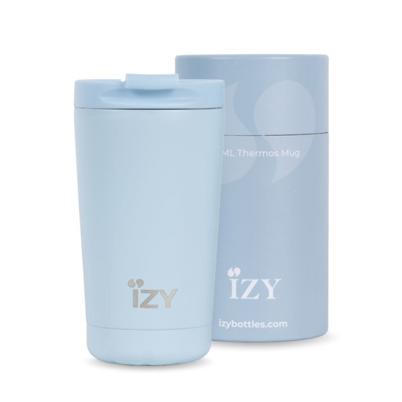 IZY Thermos Mug - Light Blue - 350ML To-Go Insulated Coffee mug