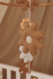 Handgemaakte Bloemen Muziekmobiel - Boxmobiel - Baby mobile - mobile wickeltisch