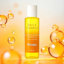 Shower gel - 2 in 1 foaming shampoo - GUAPA - Vanilla caramel