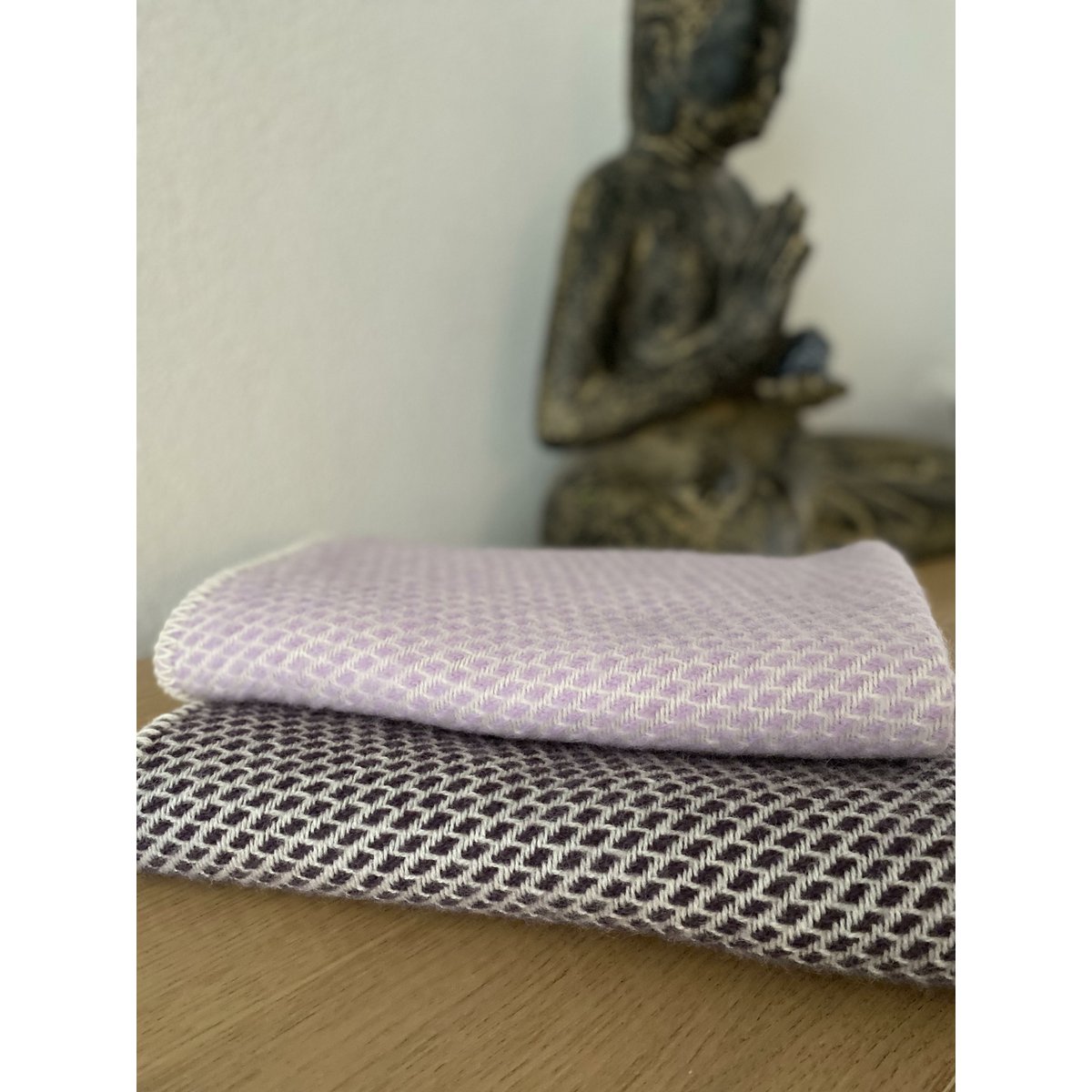 Crib blanket wool - lilac