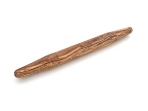 Rounded rolling pin length 40 cm, French rolling pin made of olive wood