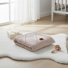 Nuvinokids® Coperta per neonati Crema Cuori