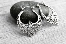Gode ​​Karma Sølvspidse Creoler - 925 Sterling Boheme Style Øreringe OHR925-11