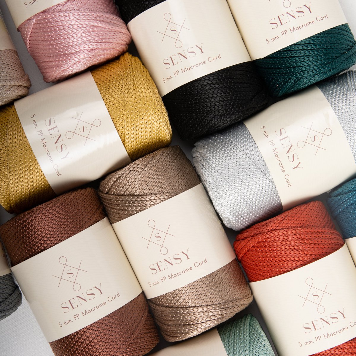 Cordoncino macramè Sensy Premium da 5 mm - 104 iarde, 100% poliestere
