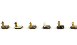 Juego de 6 portacuchillos de pato en cuerno rubio