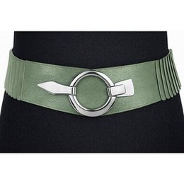 Cinturón de cintura Mujer - Más de 20 colores - Cuero vegano - Hebilla de metal - Elástico