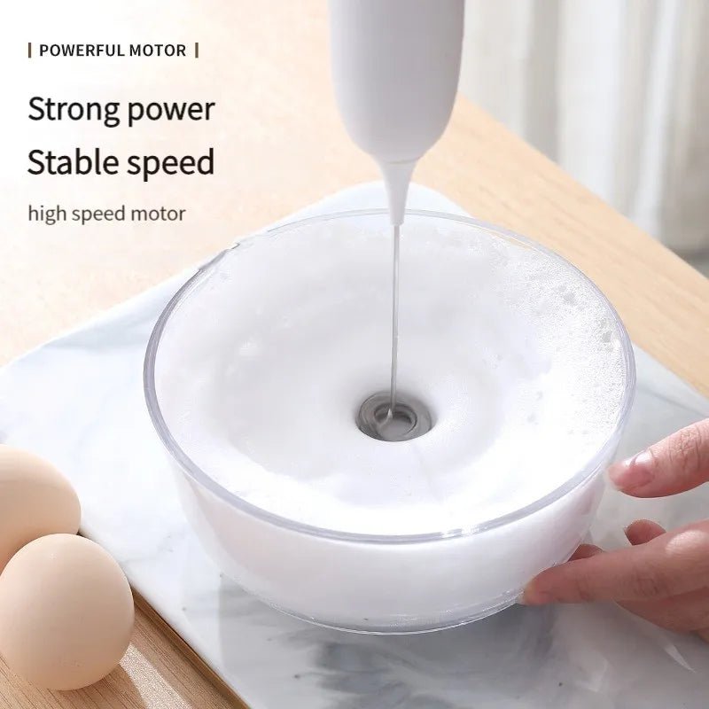 Batidor de huevos portátil, modelo de Batería de PC, batidor de espuma, cocina, automático, café, leche, espuma, herramientas para batir, 1 Batería de PC