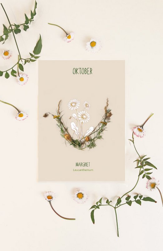Card monthly Bloem October