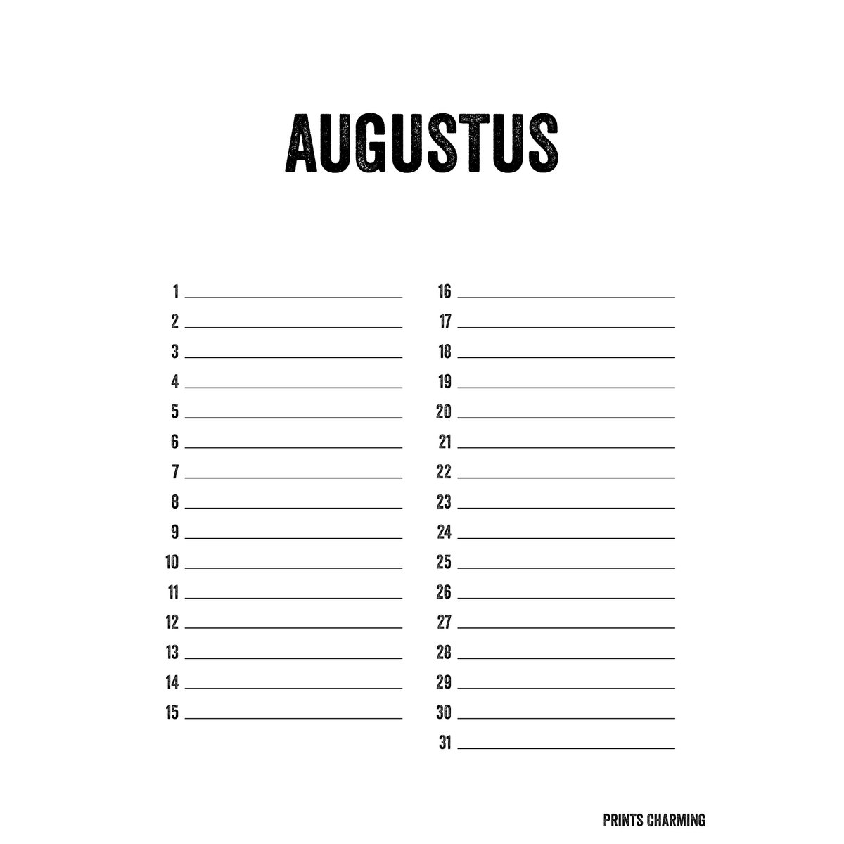 Calendario de cumpleaños negro