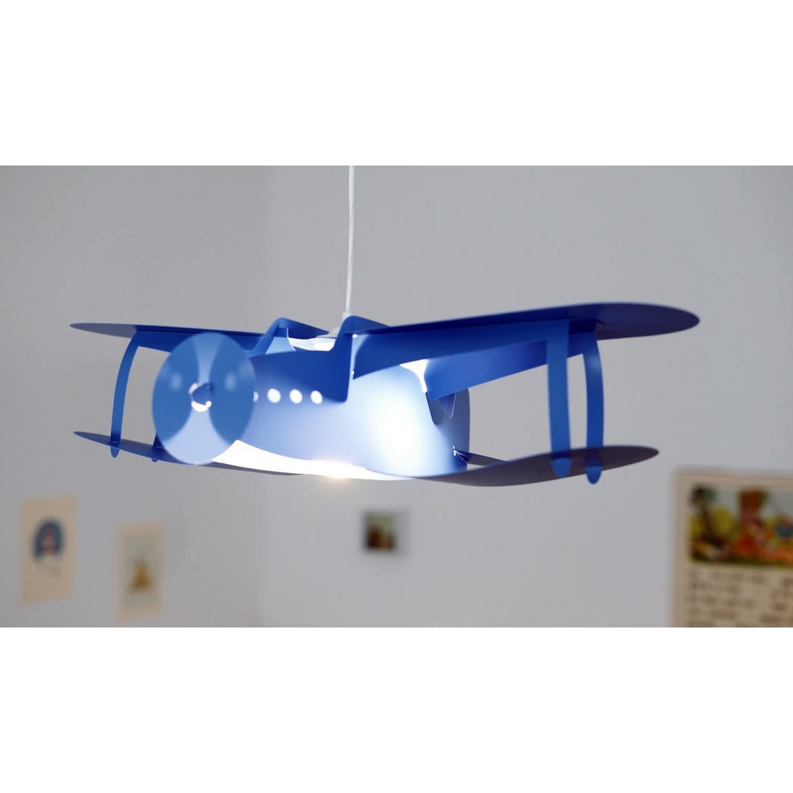 NIEBIESKA LAMPA WISZĄCA DLA DZIECI
