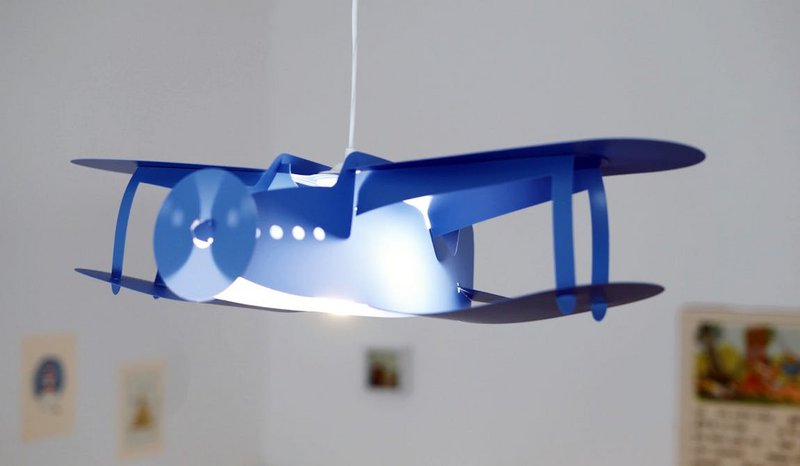 LAMPADA A SOSPENSIONE PER BAMBINI AEREO BLU