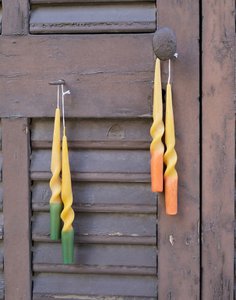 Rohe Bienenwachskerzen Twist DIP – Zweier-Set