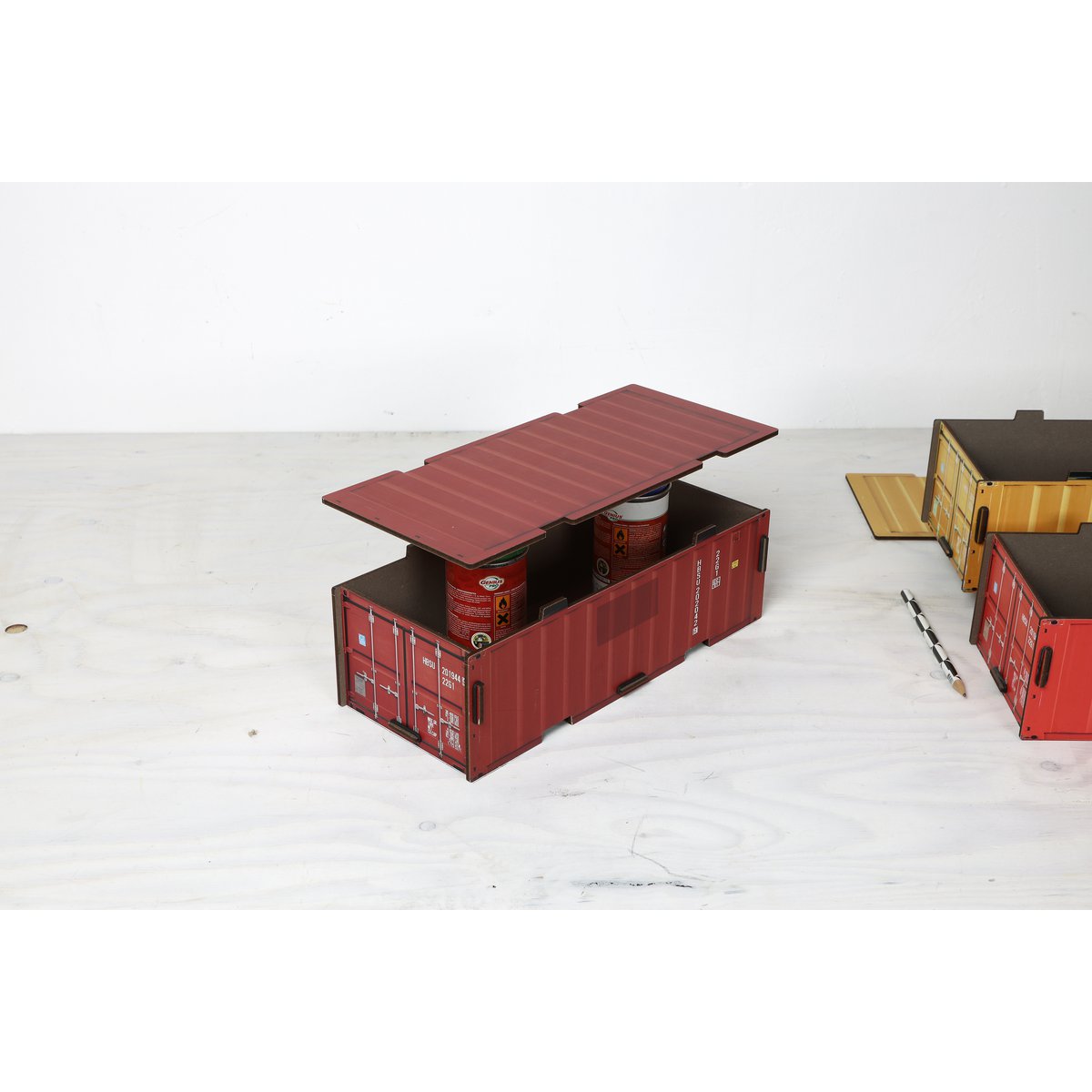 Container stacking box lid