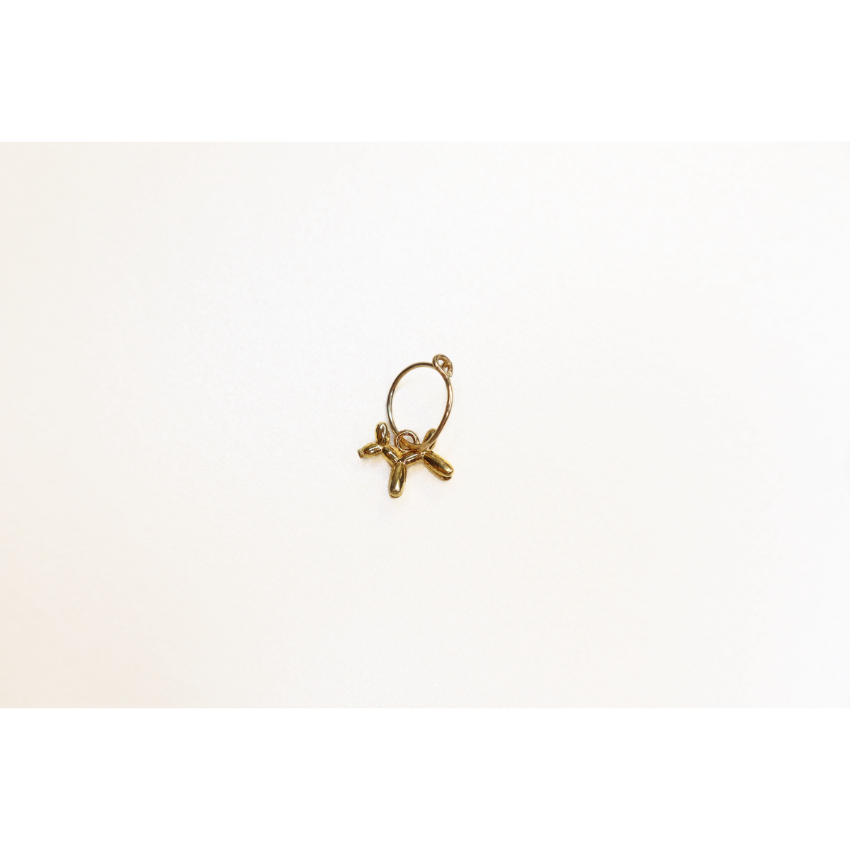 small hoop dog gold plated balloon