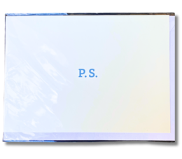 Greeting card P.S. cellophane wrapped with envelope