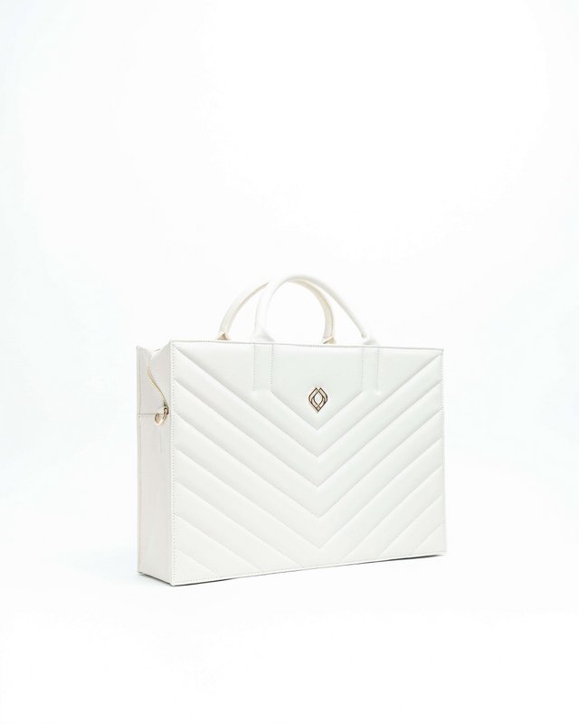 Business Bag Muse Apple Leather Off White