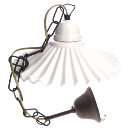 39 cm white pendant chandelier with ceramic chain