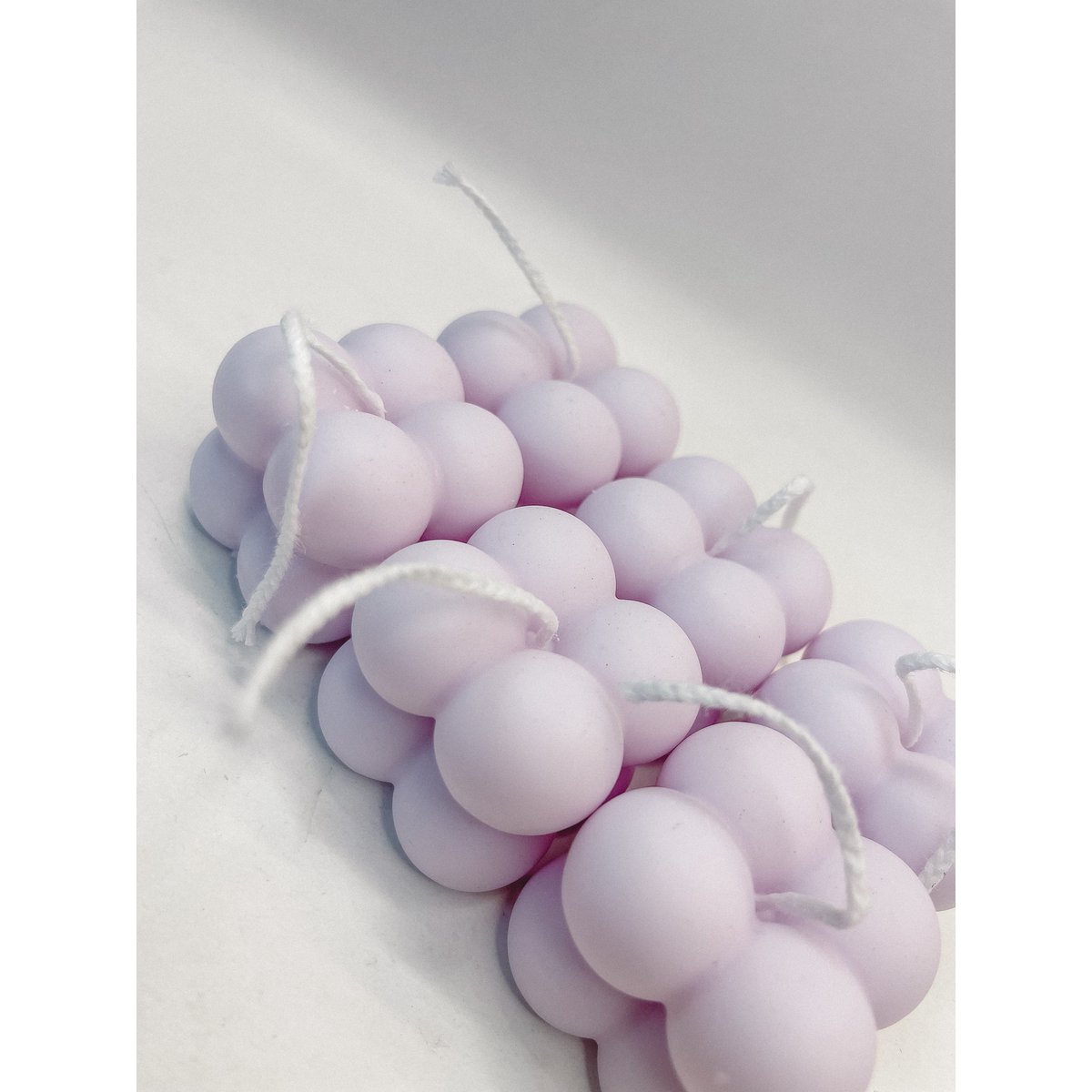 Bubble Candle Light Lilac (small) - Small Light Lilac Bubble Candle