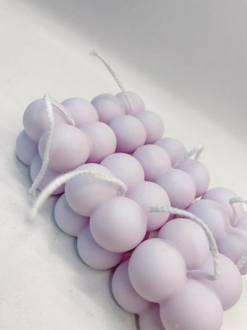 Bubble Kerze Light Lilac (klein) | Rapswachs