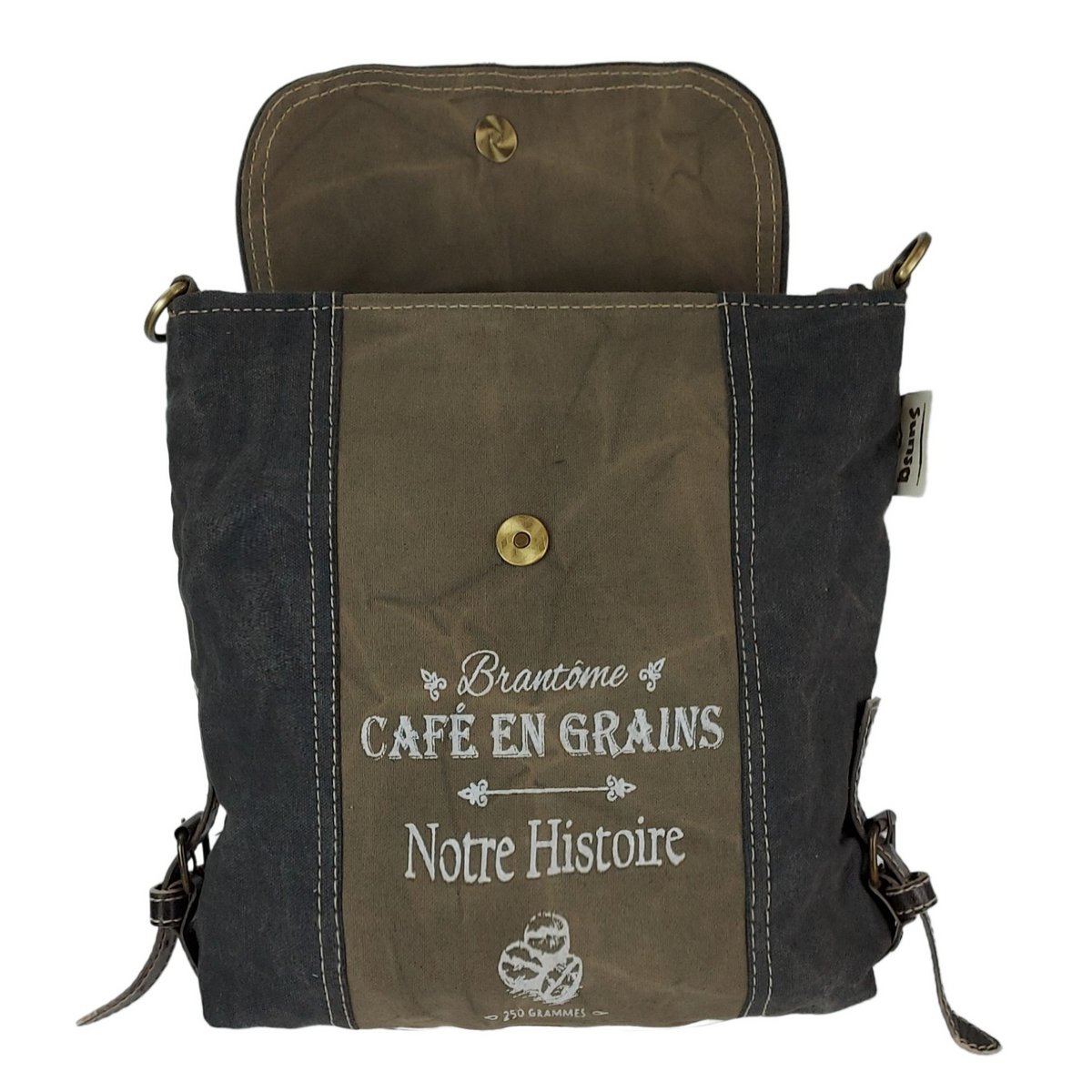 Sunsa dames schoudertas. Handtas gemaakt van canvas en leer. Schoudertas in vintagestijl. Grote crossbodytas voor dames.