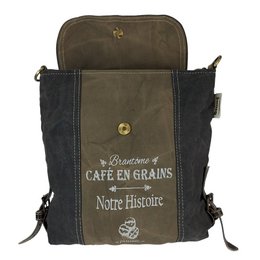 Sunsa Damen Umhängetasche. Handtasche aus Canvas ( Segeltuch) & Leder. Schultertasche in Vintage Stil. Große Crossbody Tasche für Frauen.