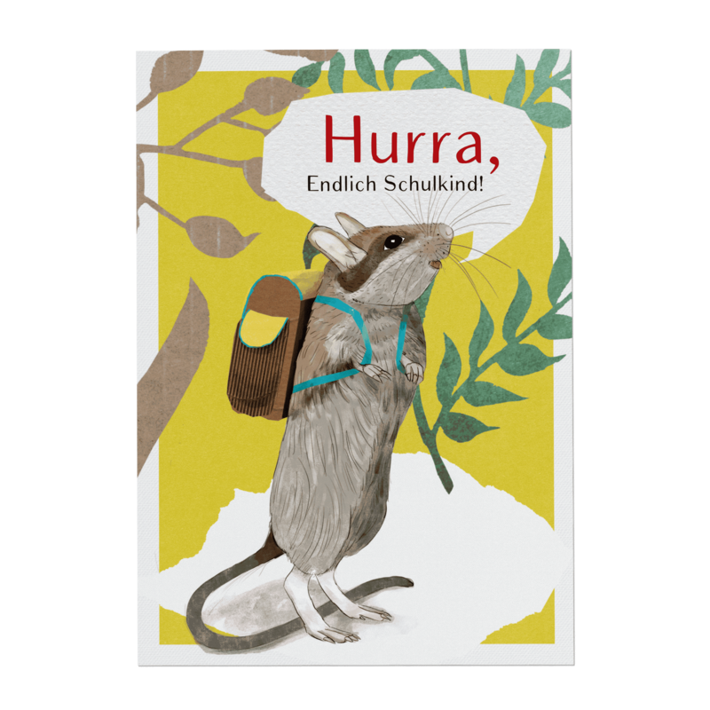 Karte - Hurra, endlich Schulkind