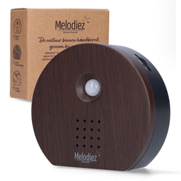 Melodiez Fuglelyde Hus med Sensor - Box Inkl. Batterier og 5 naturlige fugle-, hav- og junglelyde - Fuglehus med lyd - Fuglelydshus til toilettet