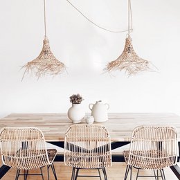 Paralume in rattan Mangsit - M