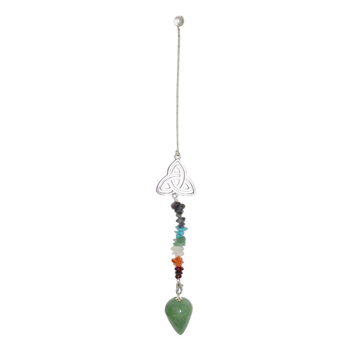 Green Aventurine Pendulum Chakra Triquetra for Meditation