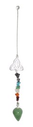 Green Aventurine Pendulum Chakra Triquetra for Meditation