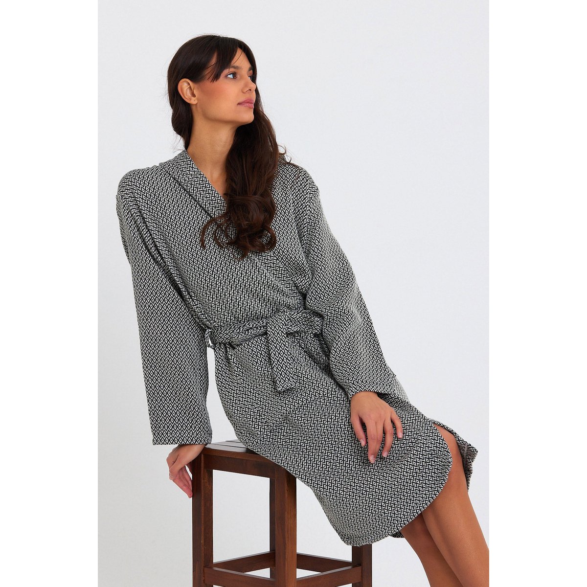 Crystal Bathrobe -Black